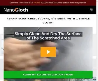 Getnanocloth.com(Clean Scuffs) Screenshot