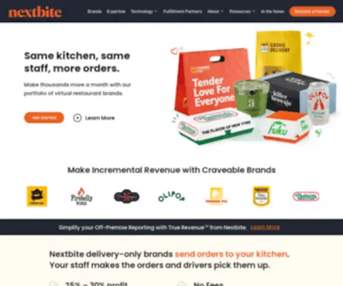 Getnextbite.com(Virtual Restaurant Concepts to Generate Revenue) Screenshot