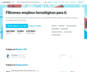 Getonbrd.com.mx(Trabajos de tecnología en México) Screenshot