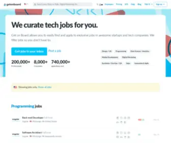 Getonbrd.us(Curated tech jobs) Screenshot