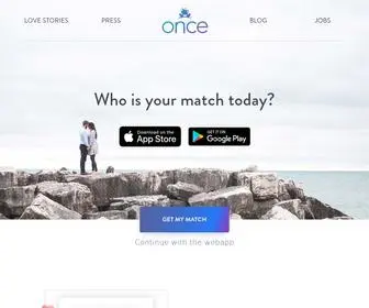 Getonce.com(Perfect match for you once a day) Screenshot