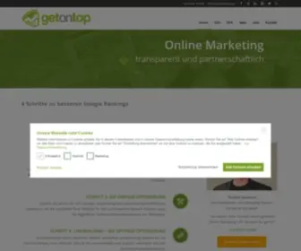 Getontop.at(Agentur für Suchmaschinenoptimierung und Google Ads) Screenshot