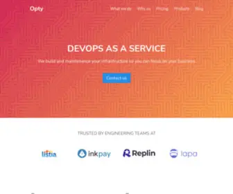 Getopty.com(DevOps as a Service) Screenshot