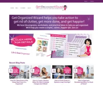 Getorganizedwizard.com(Getting Organized with GetOrganizedGal) Screenshot