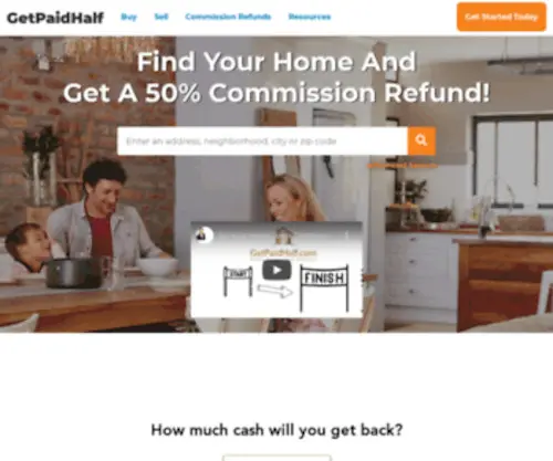 Getpaidhalf.com(San Diego Home Buyer Cash Refund) Screenshot