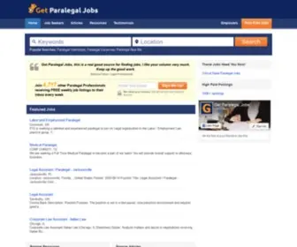 Getparalegaljobs.com(Your Paralegal Jobs Site @) Screenshot