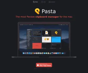 Getpasta.com(The most flexible clipboard manager for the mac) Screenshot