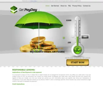 Getpayday.co.uk(Unknown Domain) Screenshot