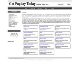 Getpaydaytoday.com(Get Payday Today Directory) Screenshot