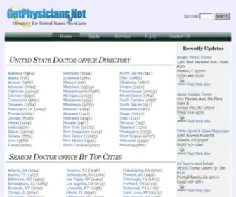 Getphysicians.net(United State Doctor office Directory) Screenshot