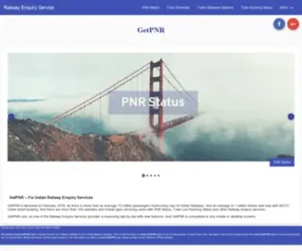 Getpnr.com(Indian Railways Enquiry Services) Screenshot