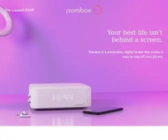 Getpombox.com(The Minimalist Digital Lock Box) Screenshot