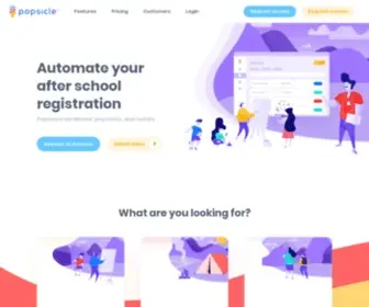 Getpopsicle.com(Popsicle after school registration software) Screenshot