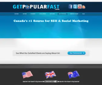 Getpopularfast.com(Canada's #1 SEO) Screenshot