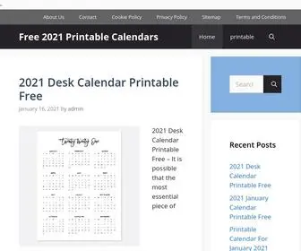 Getprintablecoloringpages.com(2021 Calendars Printable Free for All) Screenshot