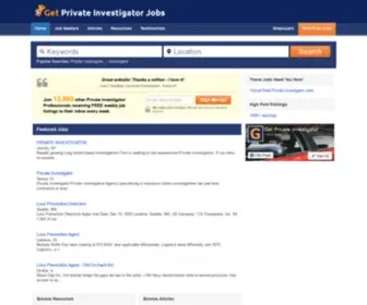 Getprivateinvestigatorjobs.com(Your Private Investigator Jobs Site @) Screenshot