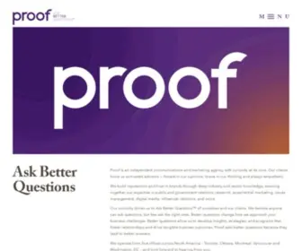 Getproof.com(Top PR Agency in Canada) Screenshot