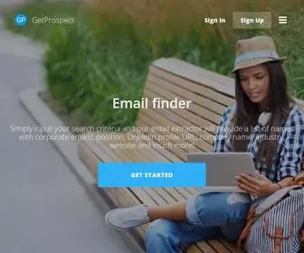 Getprospect.com(Free email search) Screenshot