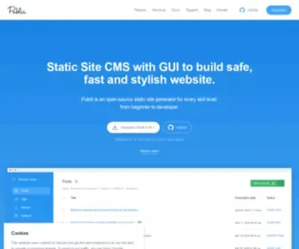 Getpublii.com(Static Site CMS with GUI to build privacy) Screenshot