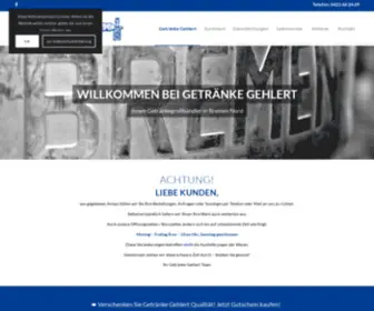 Getraenke-Gehlert.de(Getränkefachgroßhandel) Screenshot