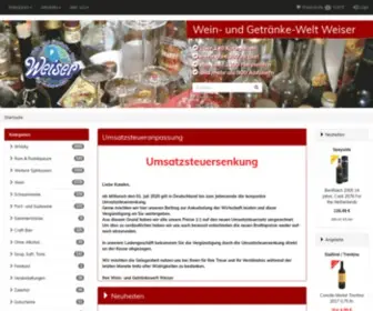 Getraenkewelt-Weiser.de(Internet-Versandhandel für) Screenshot