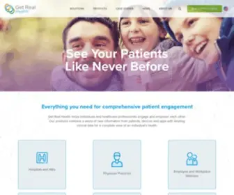 Getrealhealth.com(Professionals looking for healthcare portal solutions now have a highly configurable platform) Screenshot