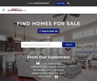 Getrenttoown.com(Contact Us to find out more about Rent to Own Listings in your area) Screenshot
