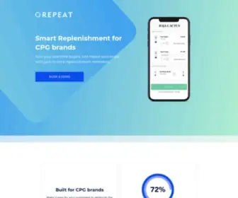 Getrepeat.io(Increasing Repeat Rates for CPG Brands on Shopify) Screenshot