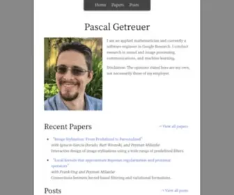 Getreuer.info(Pascal Getreuer) Screenshot