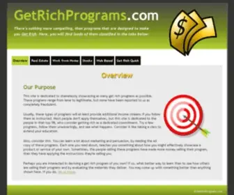 Getrichprograms.com(Top Get Rich Programs) Screenshot