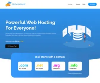 Getrisehost.com(Get Linux Shared Hosting with cPanel) Screenshot