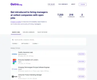 Getro.com(Help your professional network hire faster) Screenshot