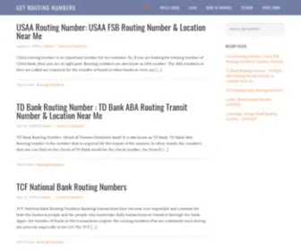 Getroutingnumbers.com(Get Bank Routing Numbers Online) Screenshot