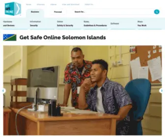 Getsafeonline.org.sb(Get Safe Online Solomon Islands) Screenshot