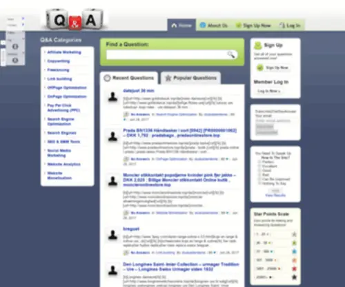 Getseoanswer.com(SEO Answers l SEO Questions l Learn SEO l SEO Help l SEO Tips) Screenshot