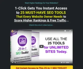 Getseotoolkit.com(Get Access to 25 SEO Tools) Screenshot