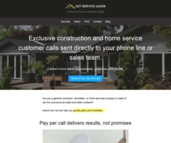 Getserviceleads.com(Contractor Leads) Screenshot