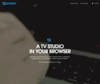 Getshowy.com(A TV Studio in your browser) Screenshot