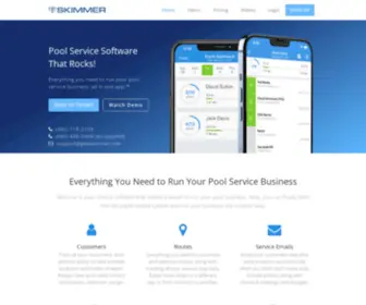 Getskimmer.com(Pool Service Software) Screenshot