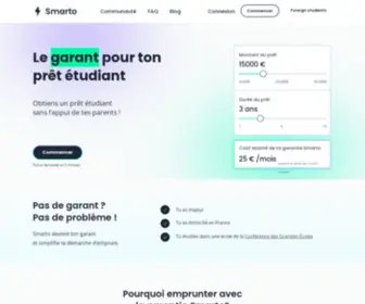 Getsmarto.com(Smarto : Le prêt étudiant sans garant Slider) Screenshot