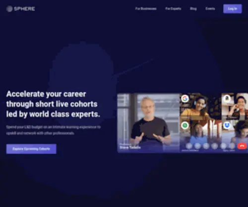 Getsphere.com(The Live Corporate Education Platform) Screenshot