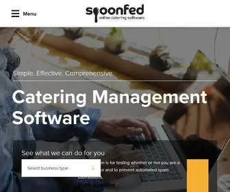 Getspoonfed.com(Catering Management Software) Screenshot