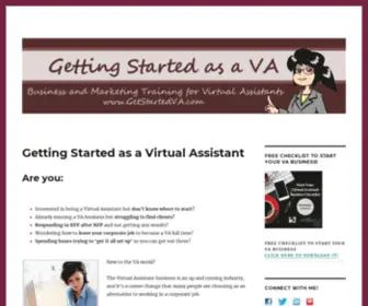 Getstartedva.com(Getting Started as a Virtual Assistant) Screenshot