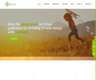 Getsunsights.com(Solar and Wind Energy product manufacturer and solution provider) Screenshot