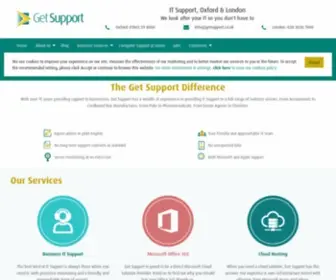 Getsupport.co.uk(IT Support & Computer Support in Oxford) Screenshot