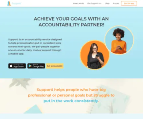 Getsupporti.com(Accountability Partner App) Screenshot