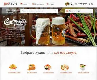 Gettable.ru(Бесплатно забронировать столик в кафе) Screenshot