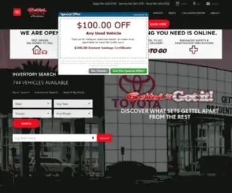 Getteltoyota.com(Gettel Toyota of Bradenton) Screenshot