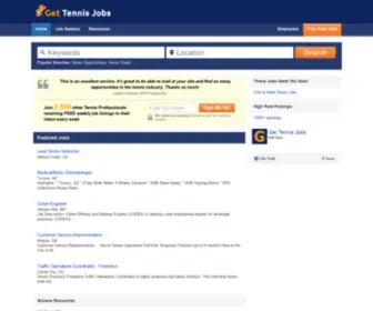 Gettennisjobs.com(Your Tennis Jobs Site @) Screenshot