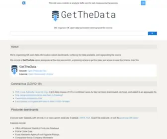 Getthedata.com(Get The Data) Screenshot